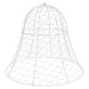 6 Pack Garden Cloches for Plants, 16" x 13" Metal Crop Cage, Plant Cages to Keep Animals Out, White