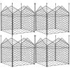4Pk Black Metal Garden Cloches 12 x 14 Plant Protection Cages Animal Barrier