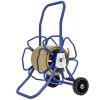 Garden Hose Reel Cart, Portable Water Hose Cart Hold Up to 98' of 5/8" Hose (Hose Not Included), Blue