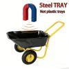 Two-wheeled barrow, garden cart, 10-inch pneumatic wheels(Yellow + Black)