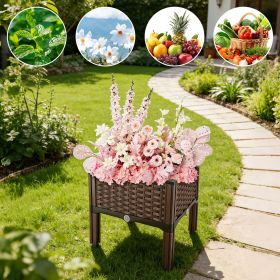 Raised Garden Bed Planter Box, 3 Size Options Self-Watering Elevated Garden Bed