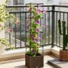Elevated garden bed, flowerpot box, planting box, brown