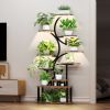 68.5" Tall 10-Tier Rack for Indoor Plants Plant Stand with 5 Grow Lights, S-Shaped Corner Plant Rack, Perfect for Living Room, Garden & Patio