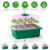 5 Packs Seed Starter Tray With Grow Light Humidity Dome Germination Kit with 5-Level Brightness 4 Timers for Indoor Greenhouse