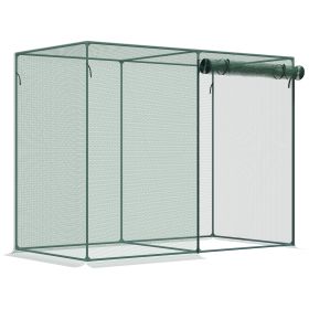 6' x 3' x 5' Crop Cage, Plant Protection Tent with Zippered Doors for Vegetable Garden, Backyard, Green