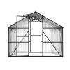 8 x 10 FT Polycarbonate Greenhouse, Heavy Duty Outdoor Green House with Adjustable Vents & Push-Pull Lockable Door, Quick Setup