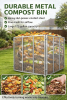 172Gallon Large Compost Bin Outdoor - Metal Wire Mesh Compost Bins with Rust-Proof Coating, Easy to Assemble Square Garden Compost Bin for Yard Waste