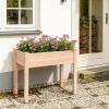 34'' Elevated Wooden Raised Garden Bed  Paint with Drainage Holes for Vegetables Herbs And Flowers Backyard Planting