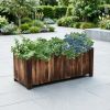 48x20x18 Inch Wooden Raised Garden Bed Planter Box Lightweight Build with Drainage Gaps for Gardening And Planting