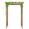 [Same Code: 70748191]152*60*215cm Beautiful And Practical Flat-Topped Wooden Arch Garden Arch Dark Brown