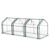 Mini Greenhouse with PVC Cover, Indoor Outdoor Plant Gardening Green House for Garden Backyard, 106*36*36in, White