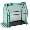 Mini Greenhouse with PE Cover, Indoor Outdoor Plant Gardening Green House for Garden Backyard, 36*18*33in, Green