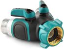 Hose Splitter 2 Way Heavy Duty Y Valve, Spigot Splitter for Garden Hose, Water Hose Y Splitter with 2 Extra Rubber Washers