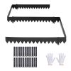 Galvanized Steel Landscape Edging, 30-Pack 40 x 6 Inch Metal Edging for Landscaping with 32 Mounting Clips