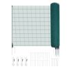 Temporary Fence with Posts, 3.9 x 98.4 FT Plastic Mesh Fencing, Garden Safety Fences Netting with Double-Spike Stakes & Guy Ropes