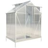 6.3'*4.2'*7' Polycarbonate Greenhouse, Heavy Duty Outdoor Aluminum Walk-in Green House Kit with Rain Gutter, Vent and Door for Backyard Garden