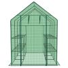 Large Walk-in Greenhouse with PE Cover & Side Windows, 12-Shelf Indoor Outdoor Portable Greenhouse for Garden Backyard, 56 x 85 x 77", Green