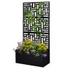 [Same Code: 96402386]Metal Garden Bed with Trellis, 70 Inch Height Metal Planter Box with Trellis, Garden Box for Climbing Plants Vegetable