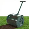 27"×16" Lawn Fertilizer Spreader with Diamond Mesh Clump-Free Garden Compost Spreader