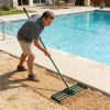 Garden backyard leveler with 79.5 long handle heavy duty tool lawn leveling rake