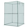 Crop Cage, 3.9 x 3.9 x 5.9 ft Plant Protection Tent with Zippered Door, Wind-Resistant Tall Crop Cage, Easy to Install, Outdoor Raised Bed Cover
