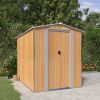Garden Shed Light brown Galvanized steel 75.6 x 108.0 x 87.8 in