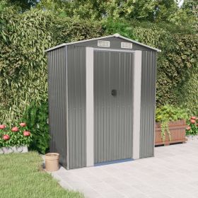 Garden Shed Light gray Galvanized steel Large Garden Shed