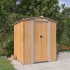 Garden Shed Light brown Galvanized steel 75.6 x 75.2 x 87.8 in