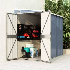 Garden Shed Gray Galvanized steel, metal Medium Durable