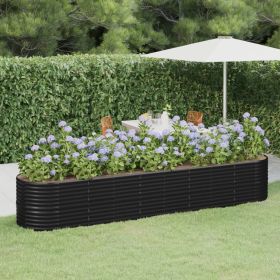 Garden Raised Bed Anthracite Powder-coated steel Large Durable