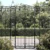 Garden Gate Black 47.6"x3.1"x78.7" Wrought Iron