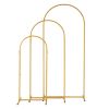 (5.9ft+4.9ft+3.9ft) Three-Piece Set Wedding Arc Top Iron Art Wedding Iron Arch Gold