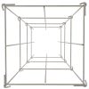 Tomato Cages, 11.8" x 11.8" x 46.1", 10 Packs Square Plant Support Cages, Silver PVC-Coated Steel Tomato Towers for Climbing Vegetables, Plants