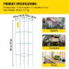 Tomato Cages, 11.8" x 11.8" x 46.1", 10 Packs Square Plant Support Cages, Green PVC-Coated Steel Tomato Towers for Climbing Vegetables, Plants