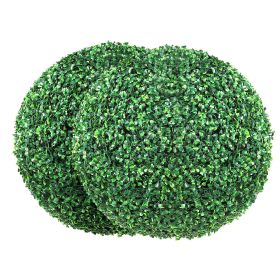 Artificial Topiaries Boxwood Trees, 20' Tall (2 Pieces), Ball-Shape Faux Topiaries Plant, All-year Green Feaux Plant Decorative Balls for Backyard