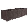 47.2in Deep Planter Box – Durable Outdoor Plastic Garden Bed for Vegetables, Herbs, and Flowers, Raised Garden Container