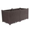 31.5 inches Deep Planter Box – Durable Outdoor Plastic Garden Bed for Vegetables, Herbs, and Flowers, Space-Saving Raised Garden Container