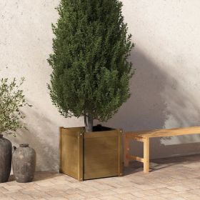 Garden Planter Honey Brown Solid Pinewood 19.7 in Garden Planter