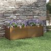 Garden Planter Honey brown Solid pinewood 59.1 x 19.7 x 19.7 in
