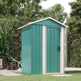 Garden Shed Green Galvanized steel 49.6x38.4x69.7 in Garden Shed