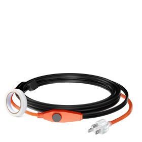 Pipe Heating Cable, 3FT 7W/FT Heat Tape for Pipes with Built-in Thermostat, Water Pipe Heat Cable Protects PVC Hose
