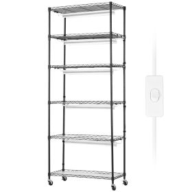 DIY Plant Stand with Grow Light, 6-Tier Large Tall Plant Shelf with 192W 5000K Full Spectrum Grow Lights