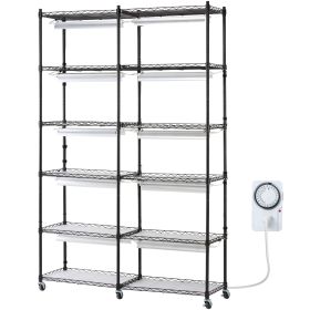 Plant Stand with Grow Light, 6-Tier Large Tall Plant Shelf with 3000K 200W Full Spectrum Grow Light