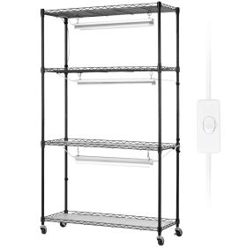 Plant Stand with Grow Light, 4 Tier Plant Shelf with 90W Grow Light for Indoor Plants