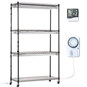 Plant Stand with Grow Light, 4 Tiers Plant Shelf with 3000K 180W LED Full Spectrum Light for Indoor Plants