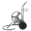 Water Hose Reel Cart, 200/300ft High-Pressure Garden Hose Cart, Hoses Reel Carts with Two Wheels, Handle & Heavy-Duty Mesh Storage Basket