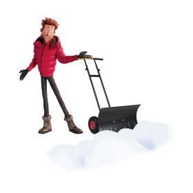 Garden Tools Heavy Duty Metal Snow Shovel with Wheels