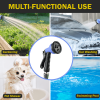Heavy Duty Expandable Garden Hose, Lightweight Water Hoses for Outside, Leak-Proof, Blue, 50ft