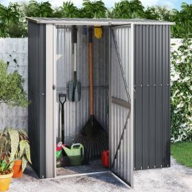 Garden Shed Anthracite Galvanized steel, plastic Large Durable