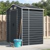 Garden Shed Anthracite Galvanized Steel 75.2 x 51.2 x 78.0 in